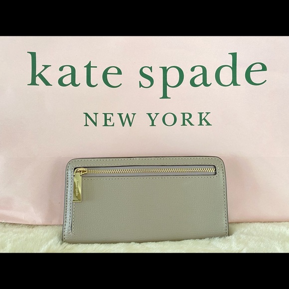 NWT!Kate Spade Staci Saffiano Leather Large Slim Bifold Black - Picture 2 of 6